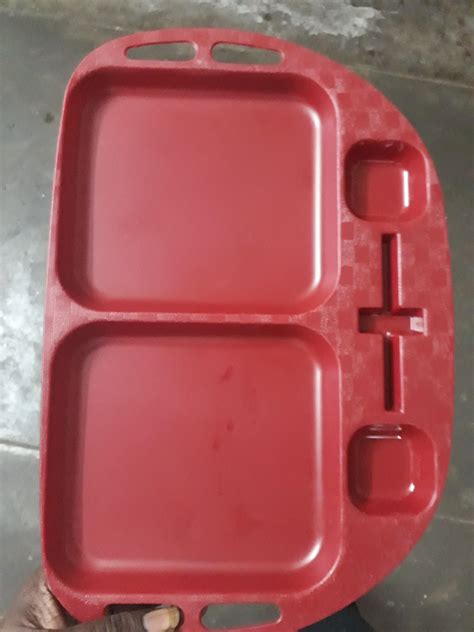 SIMPARTE Unbreakable Plastic Kid-Friendly Serving Tray with Toothpick ...