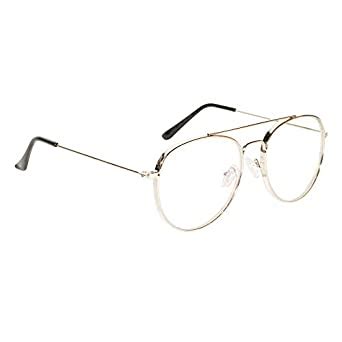 Peter Jones Silver Aviator Unisex Optical Frame with Side Flaps (TK001S ...