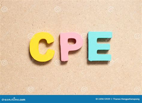 Color Letter in Word CPE Abbreviation of Continuing Professional Education, Customer Premises ...