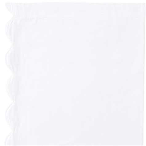 Emma Scalloped Drapery Panels & Color Trim with Cotton Lining for Privacy