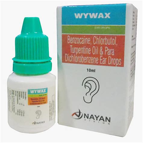 Wymax - Benzocaine,Chlorbutol Turpentine Oil & Para Dichlorobenzene Ear ...