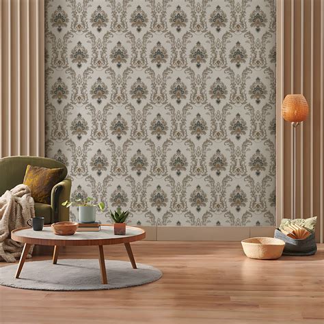 Moksh Damask Seamless Wallpaper – Myindianthings