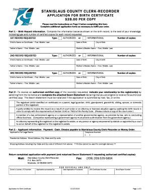STANISLAUS COUNTY CLERK-RECORDER - Fill and Sign Printable Template Online