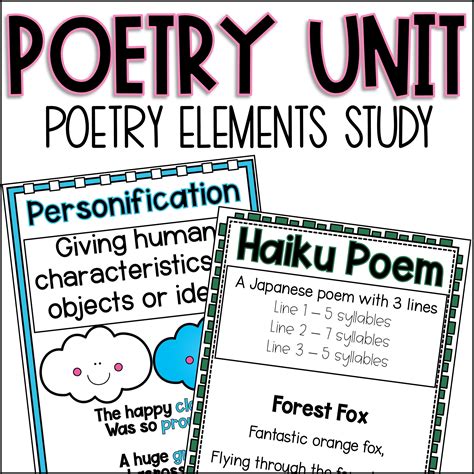 Reading Poetry Elements Unit | Writing Poems | Figurative Language ...