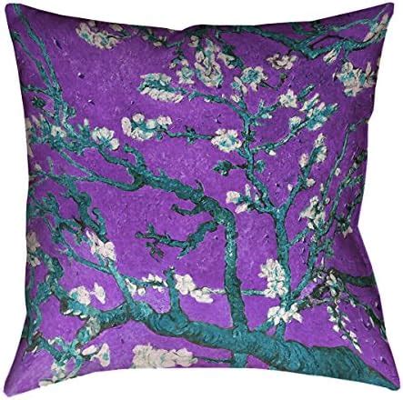 Buy ArtVerse Vincent Van Gogh Almond Blossom in Purple and Blue (Pillow ...