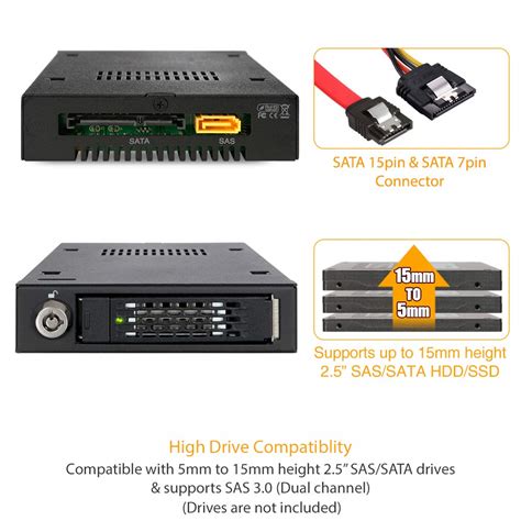 Buy ICY DOCK Rugged Full Metal 2.5” SAS/SATA HDD & SSD Mobile Rack for ...