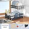 Arcanine Metal Tiered Shelf Dish Drying Rack Countertop With Drainboard ...