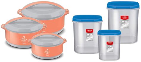 Buy MILTON Quadra Plastic Storage Container, Set of 3, 6000 Ml, 8000 Ml ...