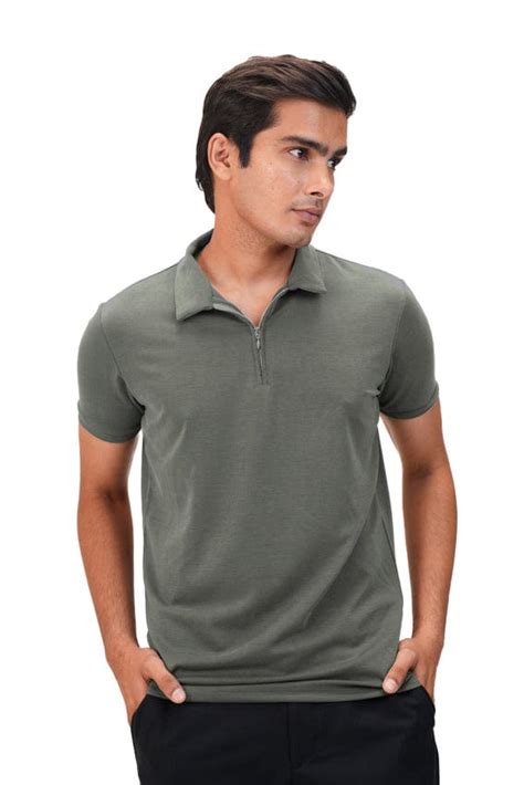 Suede Zipper Polo | Premium Suede Finish Polo | Old Money Polo