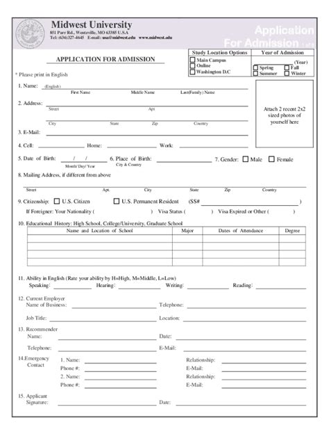 Fillable Online www.midwest.eduuploadApplicationforAdmission(MA-TESOL ...