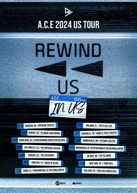 A.C.E - 2024 US Tour : REWIND_US (Tour Schedule + Venue Poster) : r/kpop