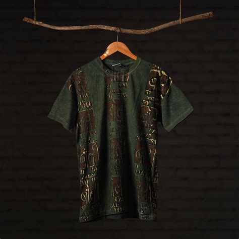 Buy Bindaas Block Art Printed Cotton Round Neck T-shirt Online at ...