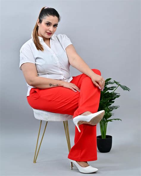 Tomato red plus size bootcut flare pants & trousers for women xxxxl to ...