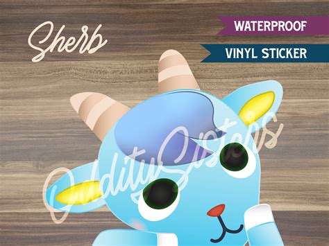 Sherb ACNH Peeker Sticker Decal Animal Crossing Peek A Boo - Etsy