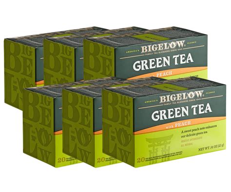 Bigelow Green Tea with Peach Gluten-Free - 20/Box (6/Case)
