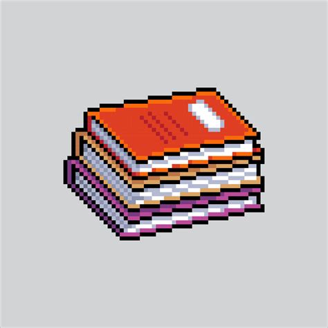 Pixel art illustration Books. Pixelated Books. School Book Education ...