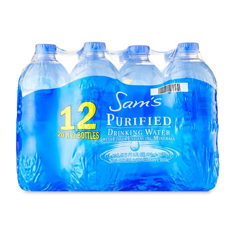 Sam's Choice Brand Unflavored Purified Drinking Water, 20 fl oz, 12 ...