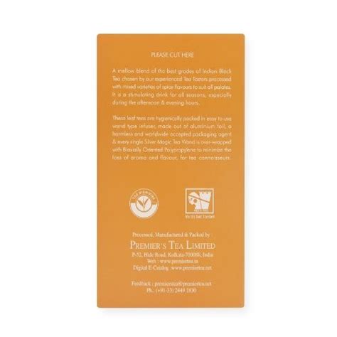 Masala Chai Flavoured Tea in Silver Magic Tea Wands | Teamoods India