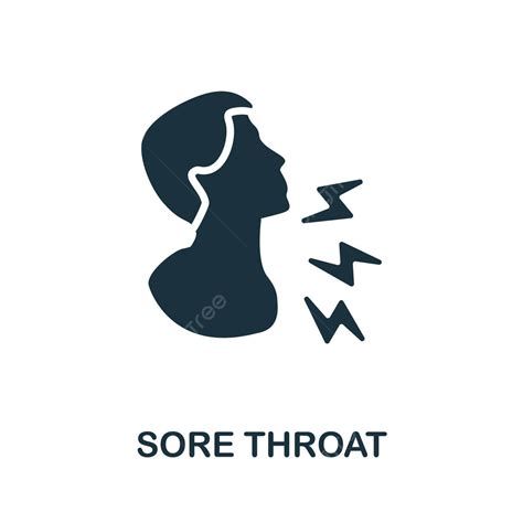 Colored Sore Throat Icon For Web Design And Infographics Vector ...