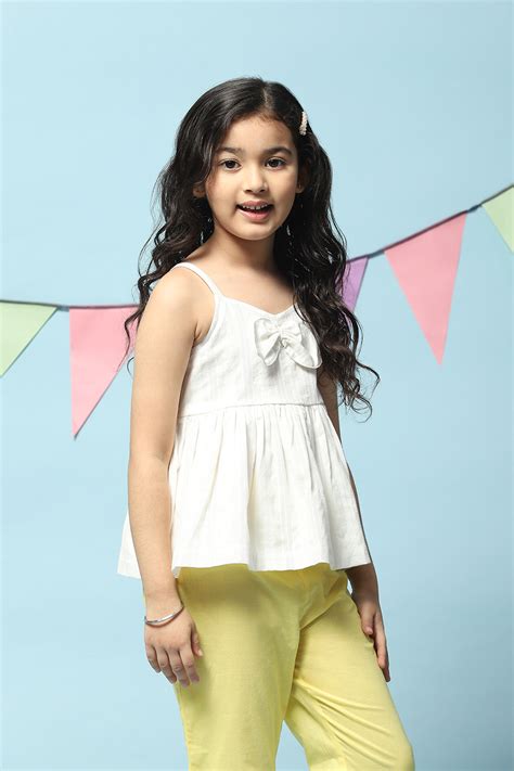 White Cotton Short Top