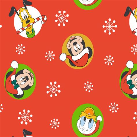 Disney® Mickey & Friends Red Christmas Cotton Fabric | Michaels