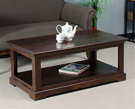 Jeen Wood Wooden Rectangular Coffee Centre Table for Living Room ...