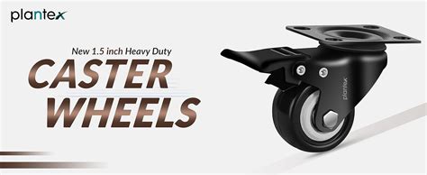 Plantex Heavy Duty Soft PU Swivel Caster Wheels with 360 Degree No ...