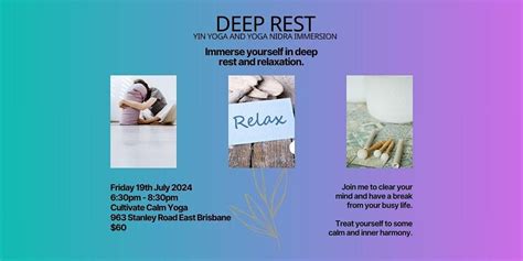Deep Rest - Yin Yoga and Yoga Nidra Immersion, Cultivate Calm Yoga ...