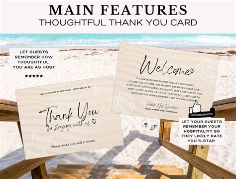 Buy Airbnb Host Thank You Card Template Airbnb Vacation Rental Welcome ...