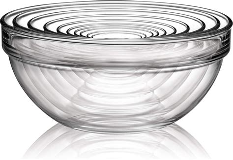 Amazon.com: Practical Human Glass Mixing Bowl Set with Bamboo Lids ...