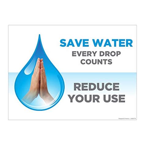 VIGNETTE THE PRINT SHOP - Save Water Sticker Poster Sign - English ...