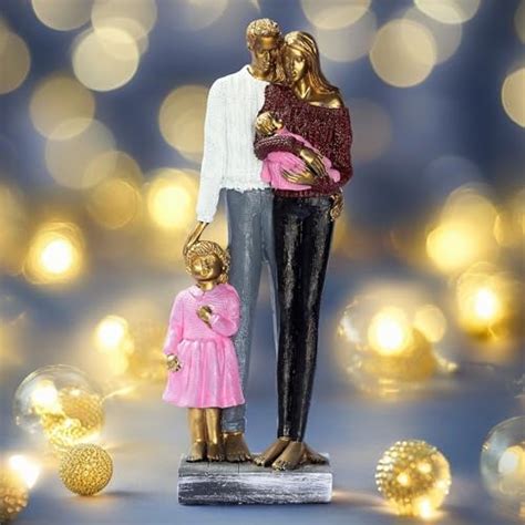 KRAFTSKALA Elegant Gold Couple Figurine – Romantic Poly-Resin Sculpture ...