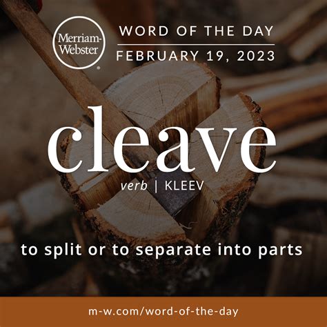 Cleave Definition