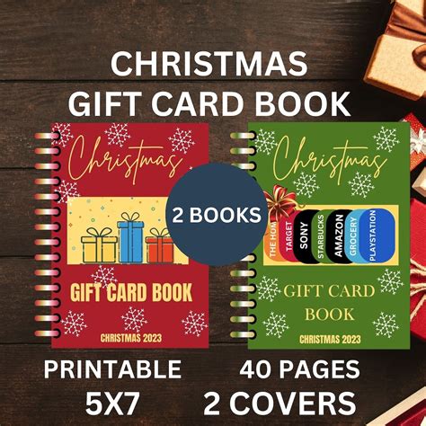 Christmas Gift Card Book, Printable Christmas Gift for Kids, Christmas ...
