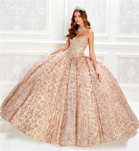 Sequin Ball Gowns: Elegant Rose Gold Quinceanera Dress With Corset ...