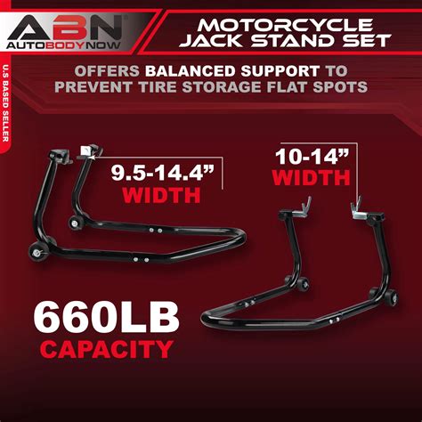 Snapklik.com : ABN Front And Rear Wheel Motorcycle Lift Stand Jack Set