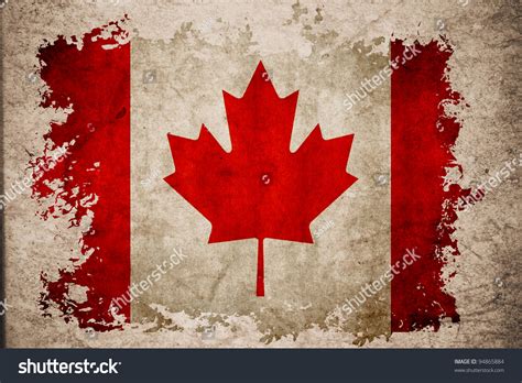 Canada Flag On Old Vintage Paper Stock Illustration 94865884 - Shutterstock