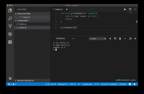 TypeScript in vs Code 的图像结果