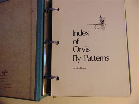 Index of Orvis Fly Patterns, & 1 Supplement by John Harder, Fly Fishing, 1978 | eBay
