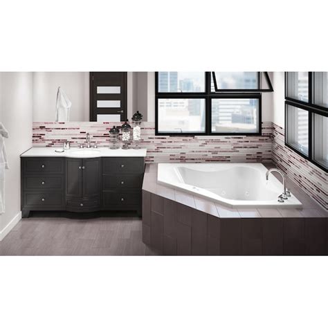 Jacuzzi PRIMO 60.0-in x 60.0-in White Acrylic Corner Drop-in Whirlpool ...