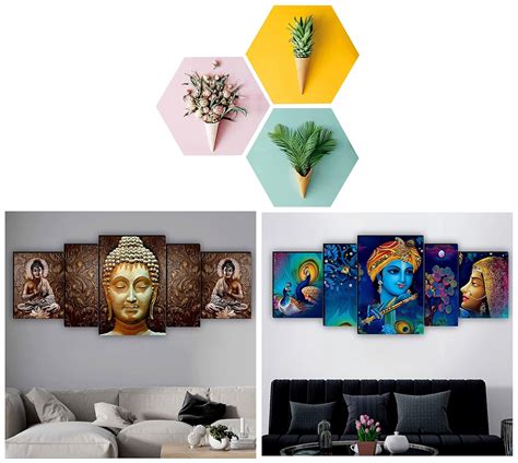 SAF Engineered Wood Buddha Home Decorative Gift Item 18 Inch X 42 Inch ...