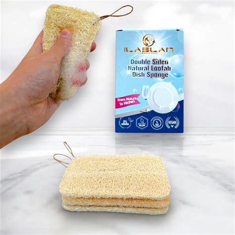 Amazon.com: Natural Loofah Sponges, Kitchen Washing Up Sponge, Non Scratch Organic Luffa Sponge ...