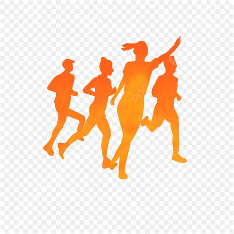 Group Running Silhouette Vector PNG, 2 Groups Of Running People Silhouettes, Sport Crowd Running ...
