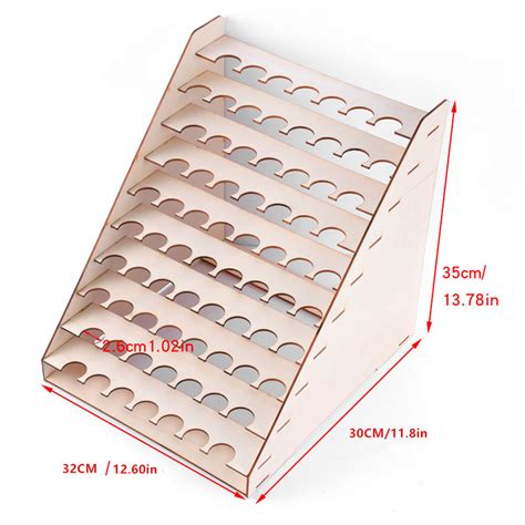 Buy Growment Wooden Organizer Tattoo Paint Bottles Display Rack Brushes ...