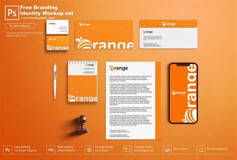 Free Branding Identity Mockup Set PSD Template | Best stationery mockup ...