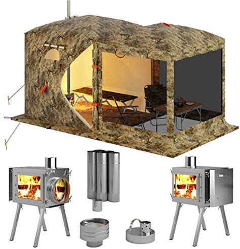 Russian-Bear Hot Tent with Stove Pipe Vent. Hunting Fishing Outfitter ...