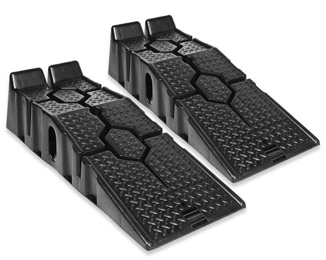 Buy Set of 2 Car Ramps Heavy Duty Black, 3 Ton Plastic Ramp for Car ...