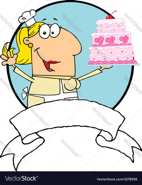 Cartoon baker Royalty Free Vector Image - VectorStock