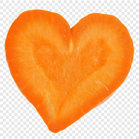 Carrot slice shaped like a heart | Premium AI-generated PSD