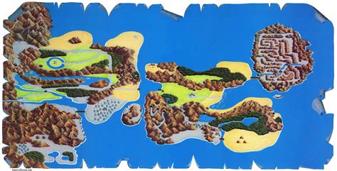 The Nintendo Power Zelda II poster map of Hyrule : r/zelda2